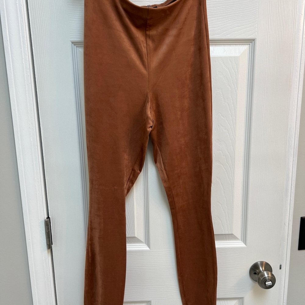 Brown Velvet Leggings